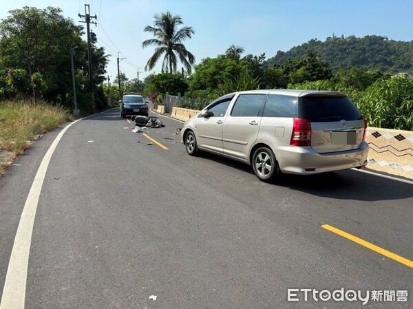 ▲來義鄉南和堤防道路交通事故。（圖／記者陳崑福翻攝）