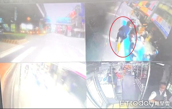 ▲高男被按喇叭心生不滿，騎腳踏車追上公車攔停理論。（圖／記者陸運陞翻攝）