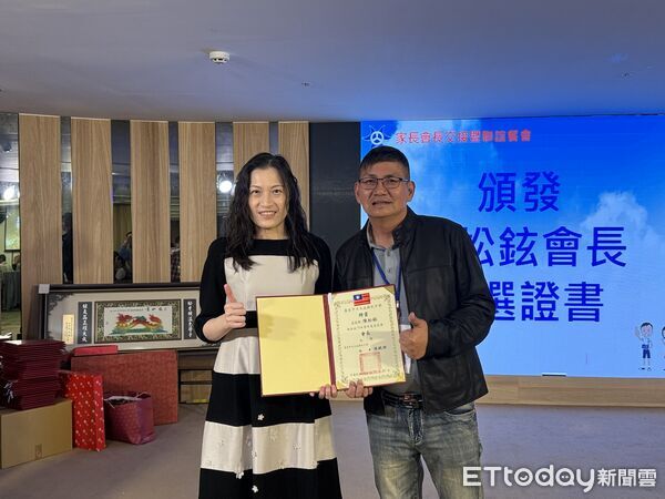 ▲大成國中新任家長會長陳松鉉長年投身公益，用行動支持教育。（記者林東良翻攝，下同）