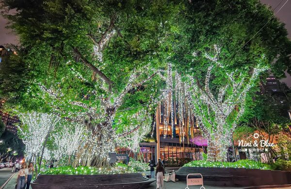 ▲▼「2025勤美草悟聖誕村」40萬顆燈泡點亮的光之道再次回歸，加碼7米耶誕樹。（圖／部落客NINI AND BLUE提供）