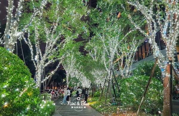 ▲▼「2025勤美草悟聖誕村」40萬顆燈泡點亮的光之道再次回歸，加碼7米耶誕樹。（圖／部落客NINI AND BLUE提供）