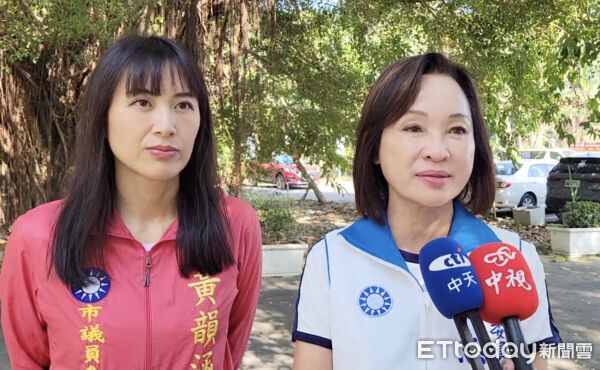 ▲國民黨高雄市長參選人柯志恩（右）。（圖／記者許宥孺翻攝）