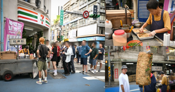 ▲▼北門站排隊美食「華陰街商圈豬血糕」，香濃香菜花生粉。（圖／部落客水晶提供）