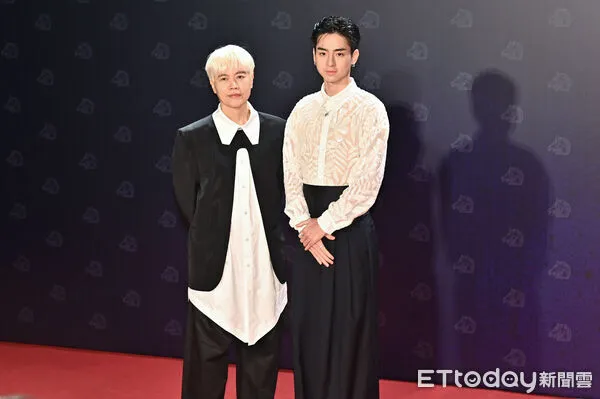 ▲▼第62屆金馬獎頒獎典禮星光大道，失明 / 周美豫(影片導演)、劉敬(新演員)。（圖／記者林敬旻攝）