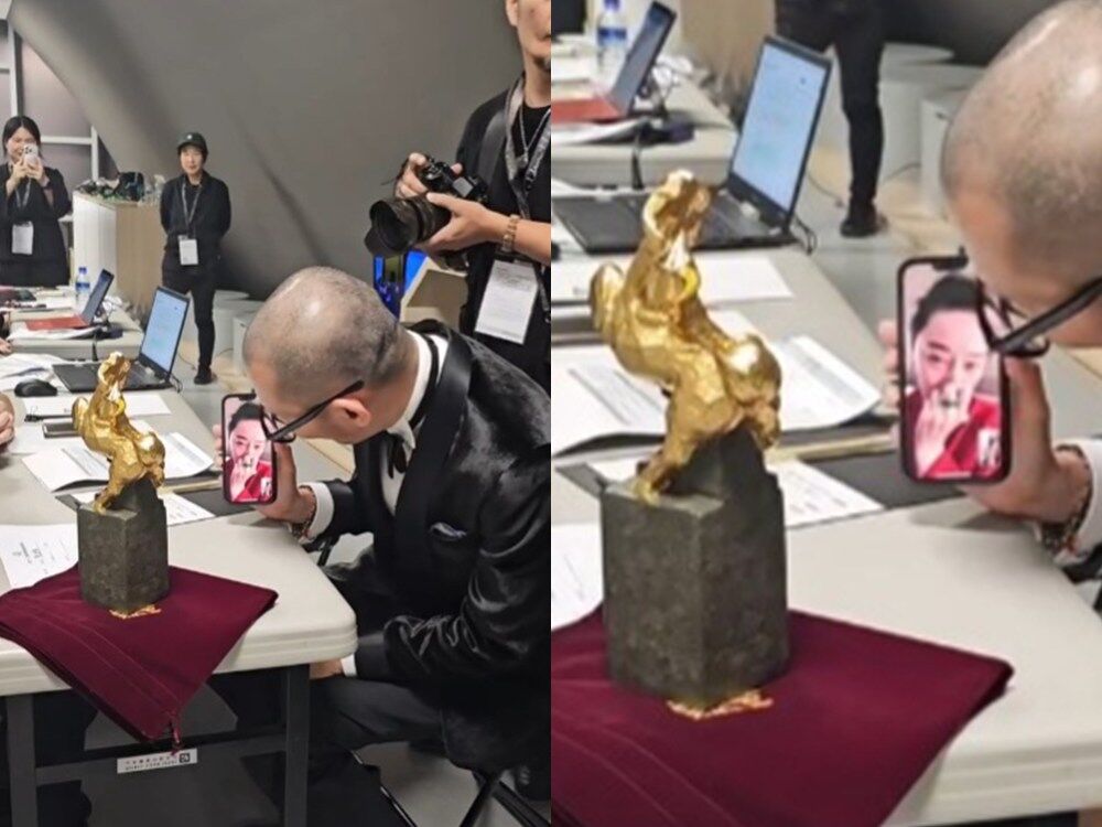 ▲▼范冰冰金馬後台視訊導演張吉安。(圖/翻攝自Threads/金馬影展)