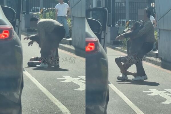 ▲▼台南女癱軟在路邊。（圖／翻攝《記者爆料網》）