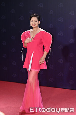 ▲第62屆金馬獎頒獎典禮星光大道，楊貴媚。（圖／記者李毓康攝）