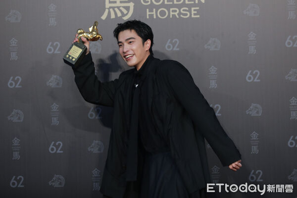 ▲▼ 金馬62頒獎典禮 後臺得獎感言最佳男配角 -曾敬驊-我家的事。（圖／記者黃克翔攝）