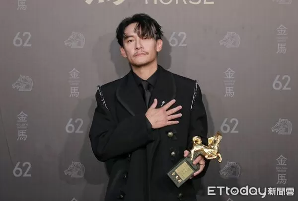 ▲▼金馬62頒獎典禮 後臺得獎感言最佳男主角-張震。（圖／記者周宸亘攝）