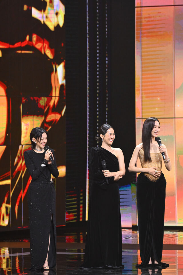 ▲▼頒獎人徐若瑄、孫可芳、謝盈萱。（圖／金馬執委會提供）
