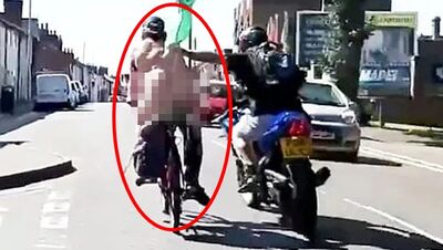 「裸騎」募款做慈善！大叔慘遭痛揍摔車　男嫌：以為是變態