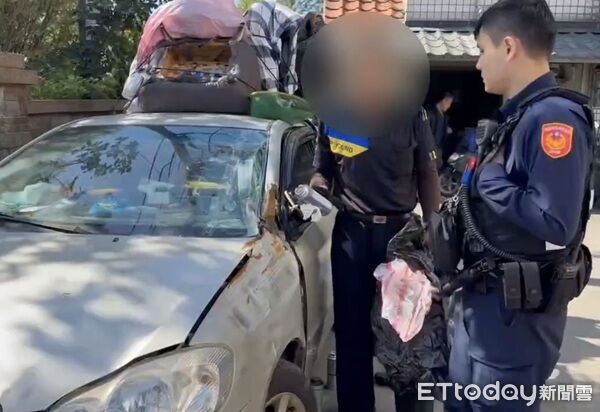 ▲員警至車主52歲王姓男子位於大園區住處進行告誡勸導。（圖／記者楊熾興翻攝）