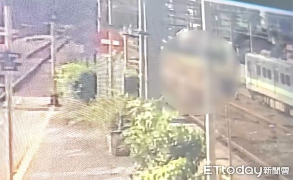 ▲男子今早從樹林火車站月台入侵軌道，遭到警方逮捕並函送裁罰。（圖／記者陸運陞翻攝）