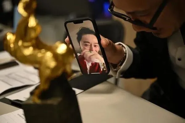 ▲范冰冰視訊領獎。（圖／金馬執委會提供）＊僅限金馬相關新聞使用