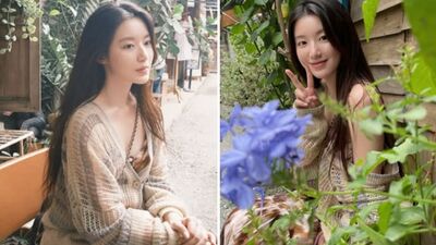 舒華0偽裝逛街！「坐泰國路邊」全被拍  外套滑落…細肩帶解放絕美身材