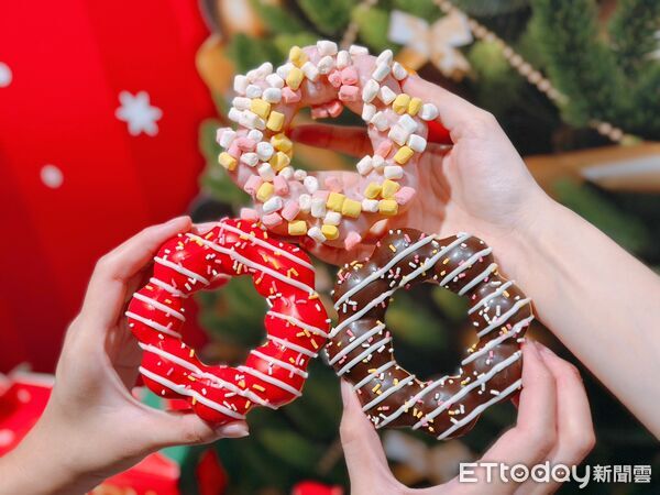 ▲▼Mister Donut打造一系列耶誕節限定甜甜圈。（圖／記者蕭筠攝）