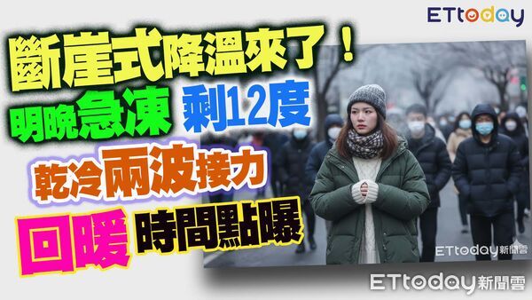 ▲這周接連兩波降溫，早晚溫差大  。（圖／合成圖）