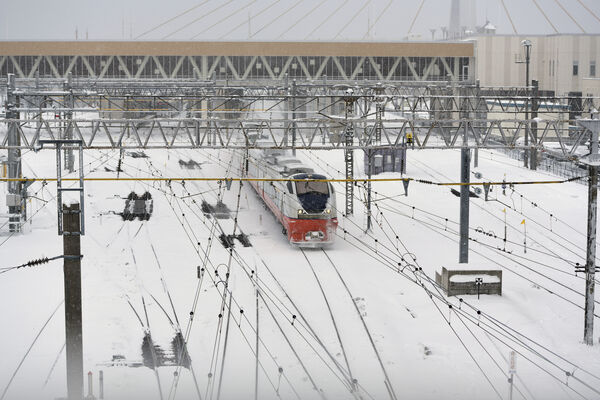 ▲▼2023年1月，日本青森縣青森市青森車站被白雪覆蓋。。（圖／達志影像／美聯社）
