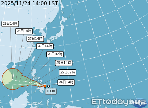 明天北台灣有感降溫「探14度」　天琴颱風估後天生成