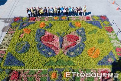 埔里花卉展暨南投花卉嘉年華開幕 恆吉宮2.5萬盆在花毯驚豔