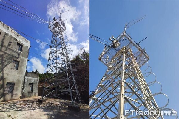 ▲苗栗縣白沙派出所即將拆除重建，使用18年、12公尺高電信鐵塔，即日起公開拍賣，節省公帑、賦予鐵塔新生命。（圖／記者楊永盛翻攝）