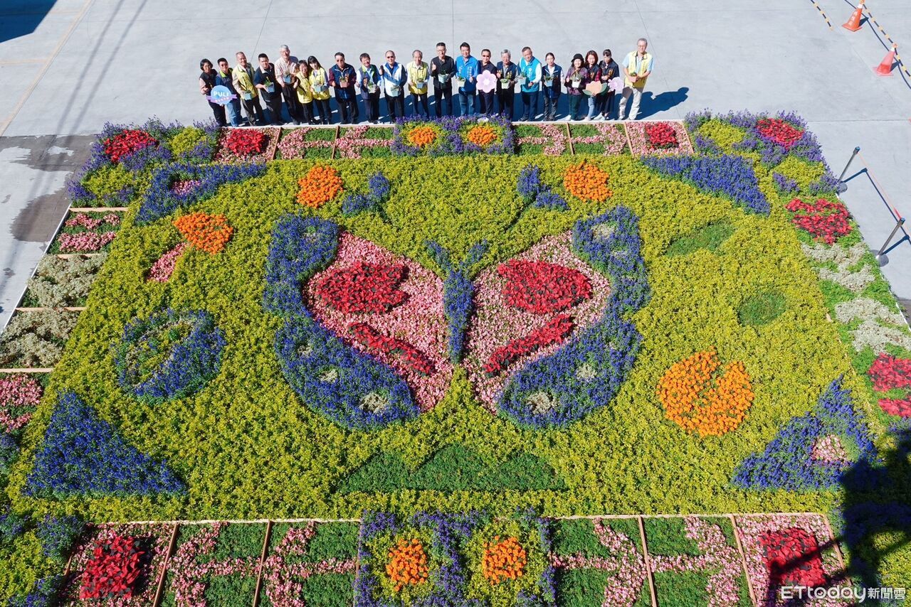 埔里花卉展暨南投花卉嘉年華開幕　恆吉宮2.5萬盆在花毯驚豔