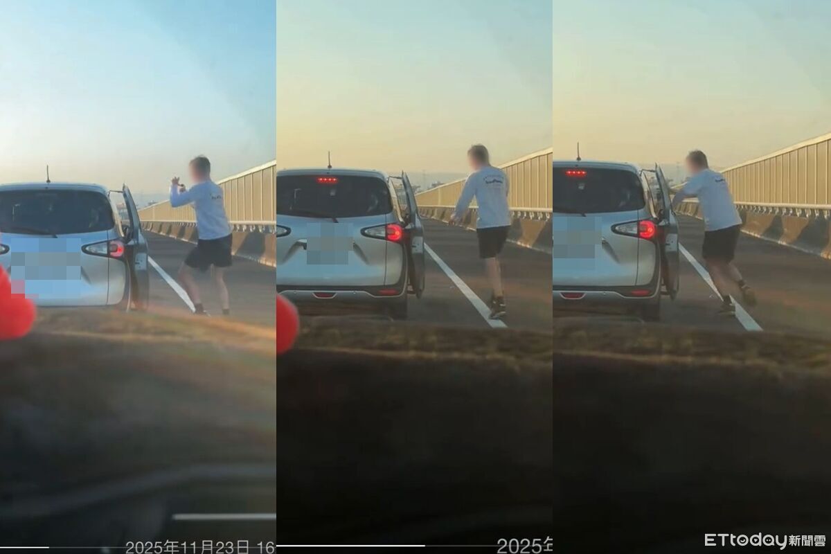 遇國道塞車…外國男「下車站路肩跳舞」！後車傻眼：不要命這樣玩