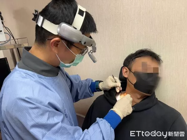 ▲男子頸部腫大持續不消，確診肺外結核。（圖／衛福部南投醫院提供，下同）