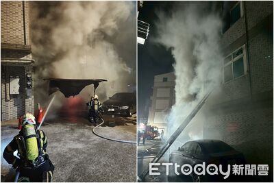 快訊／桃園市場民宅火警濃煙衝天　女子急跳一樓逃命