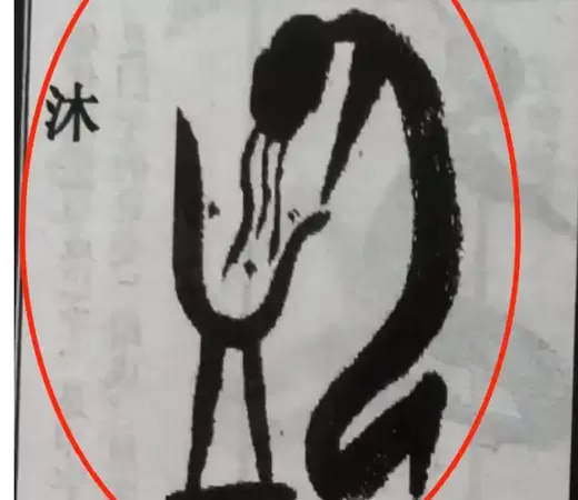 ▲▼  錯誤的甲骨文不是盜、沐           。（圖／翻攝 上觀新聞）