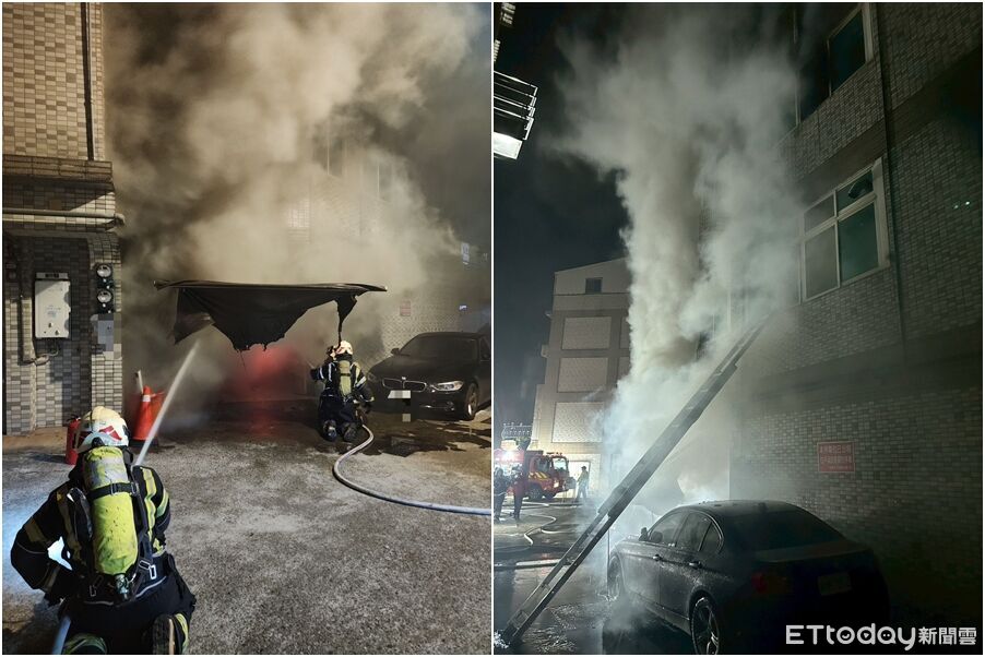 快訊／桃園市場民宅火警濃煙衝天　女子急跳一樓逃命