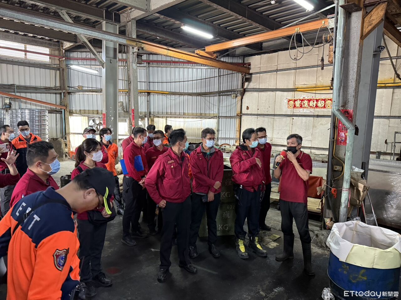 台南市消防第五大隊踏勘三吉金屬 強化高風險化學廠應變能量