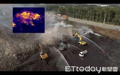科技助攻！台南無人機熱顯像監控後壁廢棄物大火　飛手跨區出勤支援