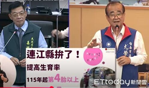 ▲國民黨團議員在議會質詢社福預算負擔，質疑候選人政見恐掏空市庫。（記者林東良翻攝，下同）