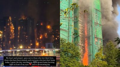 香港大火「親眼目睹祖母家遭燒毀」! 謝嘉怡痛曝現況