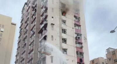 港尖沙咀及荃灣20分鐘內又現火災 雲梯車救出濃煙嗆傷男女