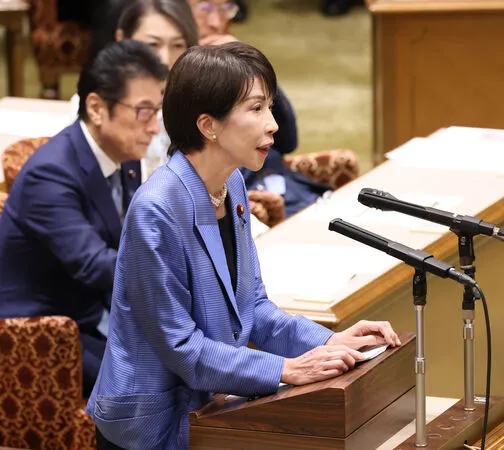 ▲▼日本首相高市早苗26日出席國會黨首辯論。（圖／達志影像／美聯社）