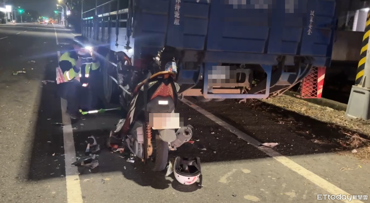 台一丁死亡事故！雲林男衝撞違停貨車　半車身卡死車尾…傷重不治