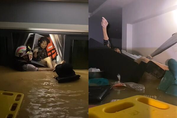 ▲▼泰國水災她目睹「媽被淹死」！遺體塞進冰箱保存　伴屍4天才獲救。（圖／翻攝自Facebook／ว่าที่ร้อยตรีวัลลภ บุญจันทร์）