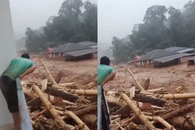 印尼「暴雨28死」8千人撤離！災民爬屋頂待援　道路全斷淪孤島