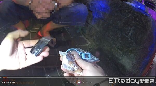 ▲蔡男毒駕到淡水找女友，途中遭警方攔下搜出喪屍煙彈。（圖／記者陸運陞翻攝）