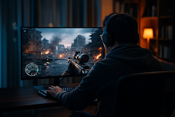 ▲35歲小嚴熬夜打遊戲。（示意圖／AI製圖）