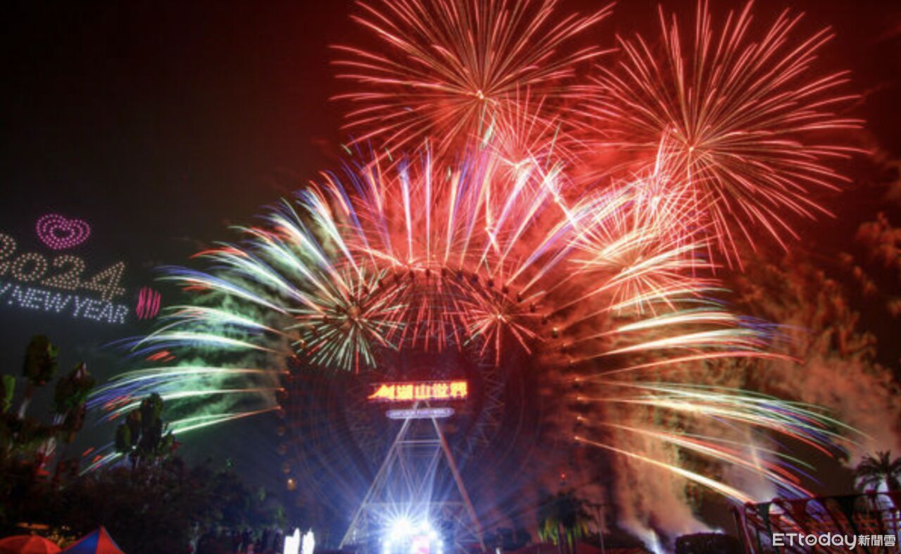 劍湖山跨年景象新體驗 夜空、舞者與摩天輪交織同場
