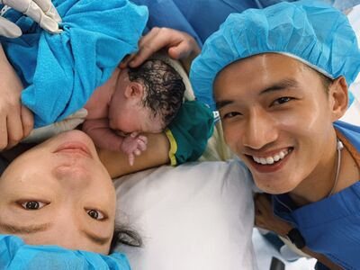 快訊／陳澤耀老婆生了！含淚發抖剪女兒臍帶…喜喊：Call me Daddy
