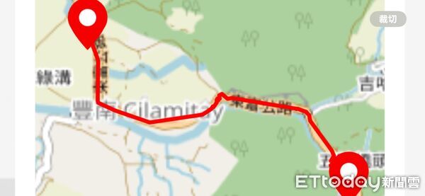 ▲台23線富里小天祥路段將進行路面修復施工路段示意圖。（圖／記者王兆麟翻攝）
