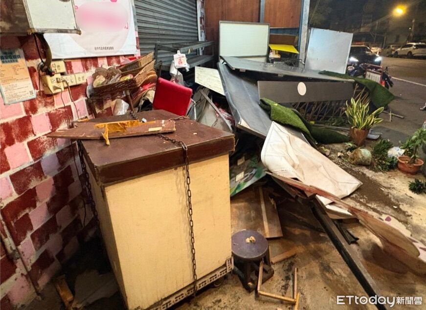 台中甜點名店半夜遭車撞爛...鐵門烤箱全毀　肇事者躲4天不出面