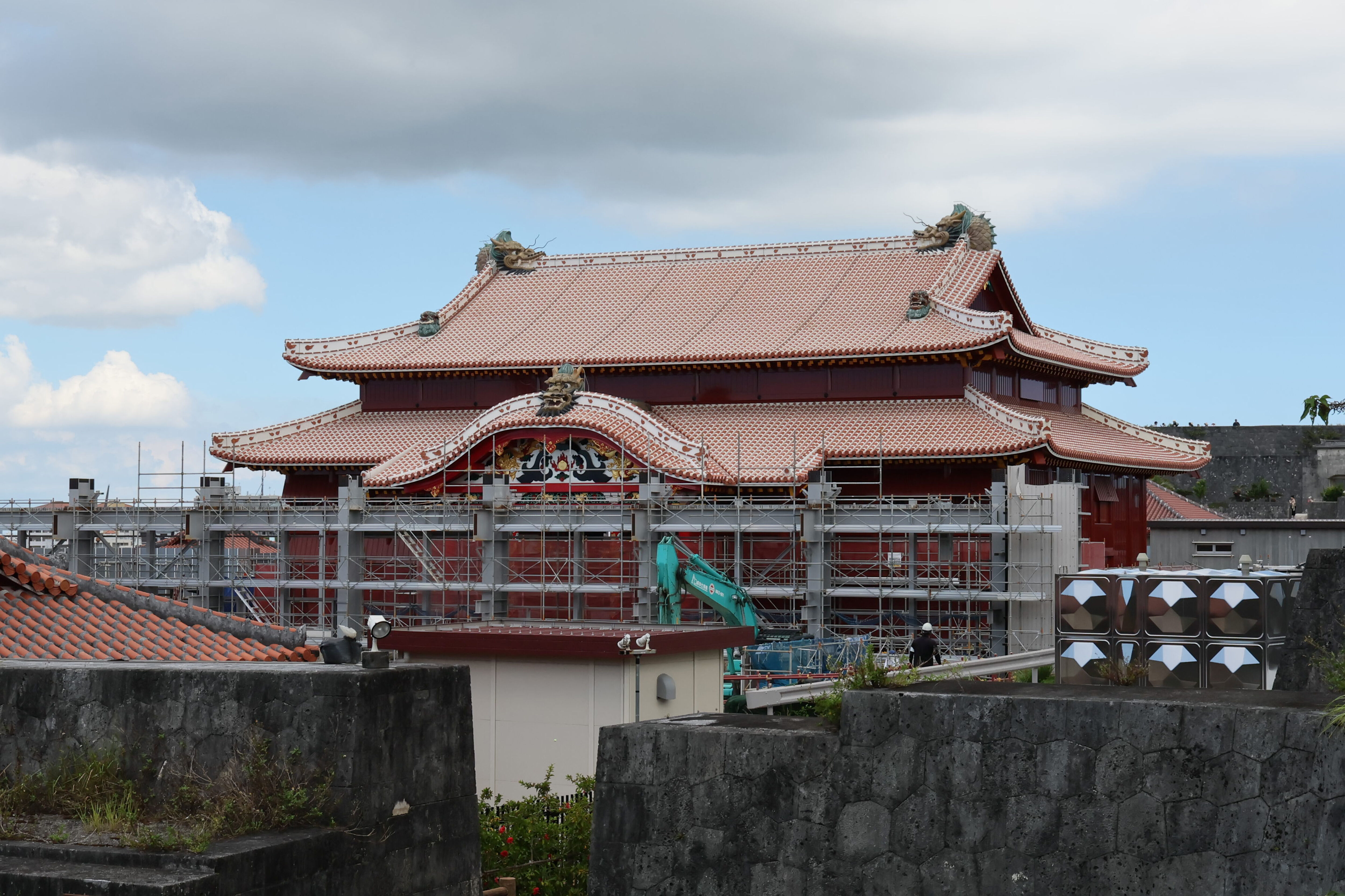 ▲▼日本沖繩縣那霸市首里城正殿修復工程預計明年完工。（圖／達志影像／美聯社）