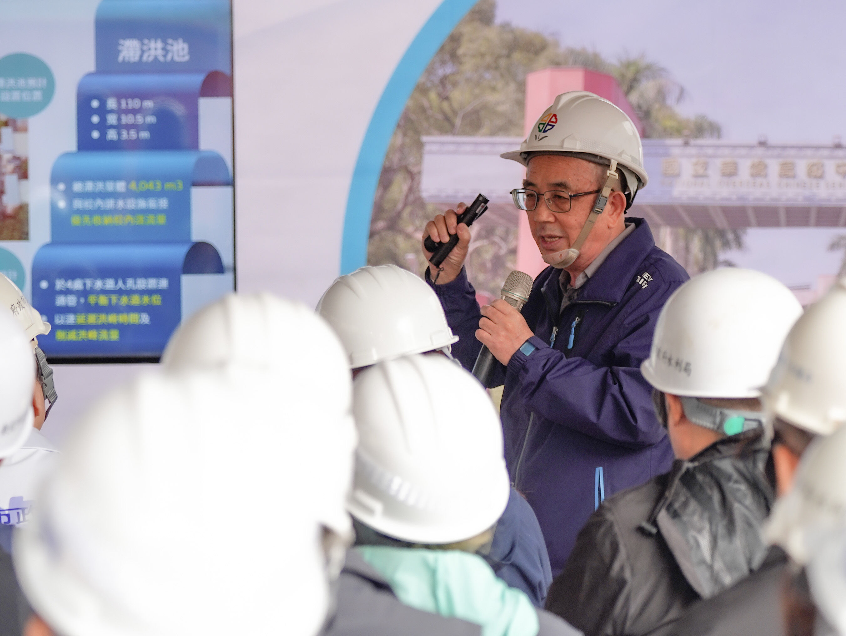 ▲新北華僑高中滯池工程啟動。（圖／新北市水利局提供）