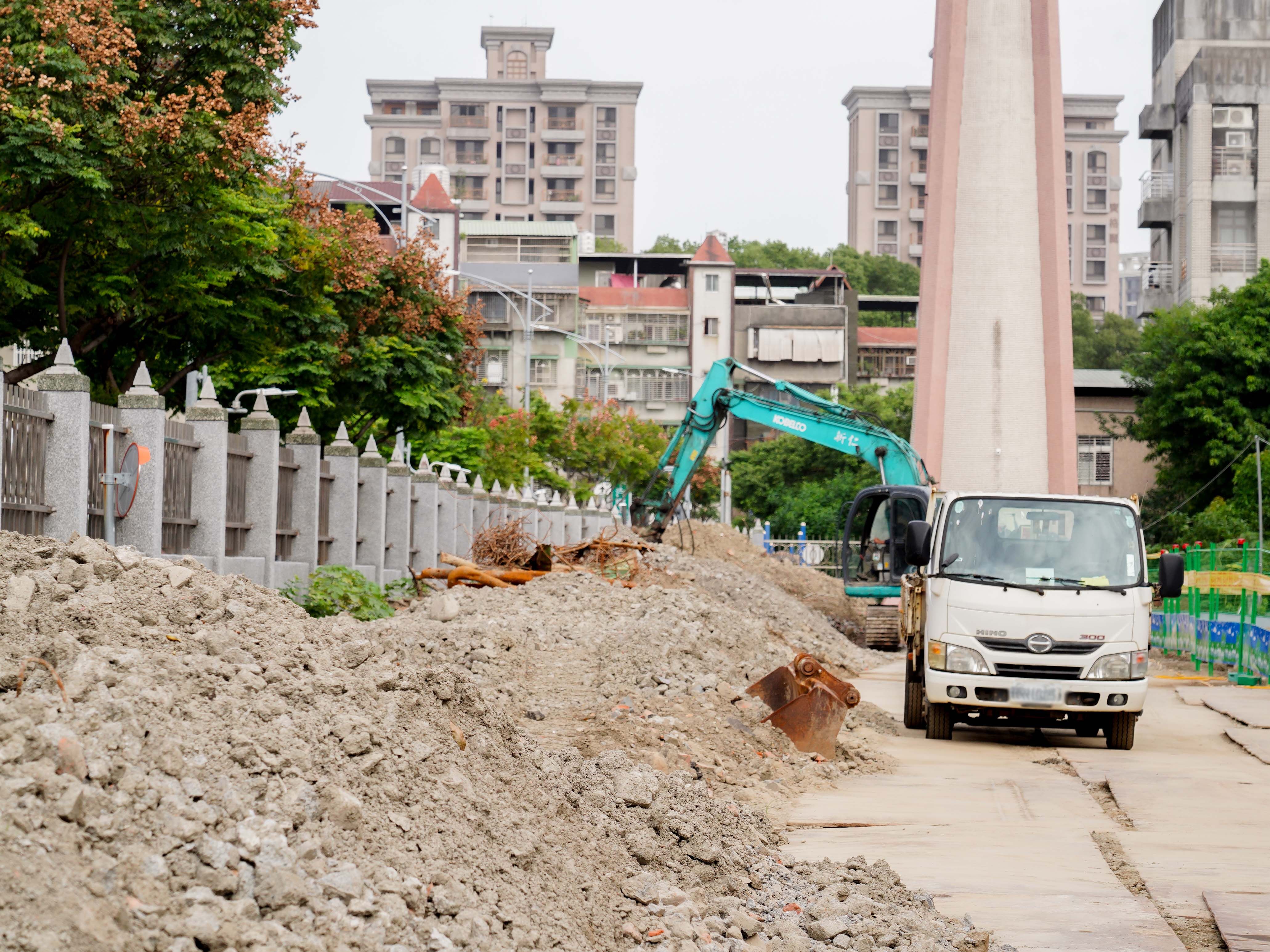 ▲新北華僑高中滯池工程啟動。（圖／新北市水利局提供）