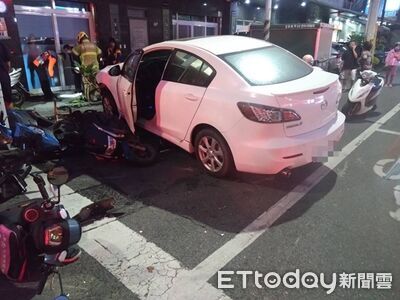 快訊/台南永康連環車禍!6人受傷「1女鎖骨變形」送醫治療